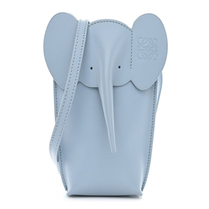 Loewe Calfskin Elephant Pouch Crossbody Bag Dusty Blue 1 of 10