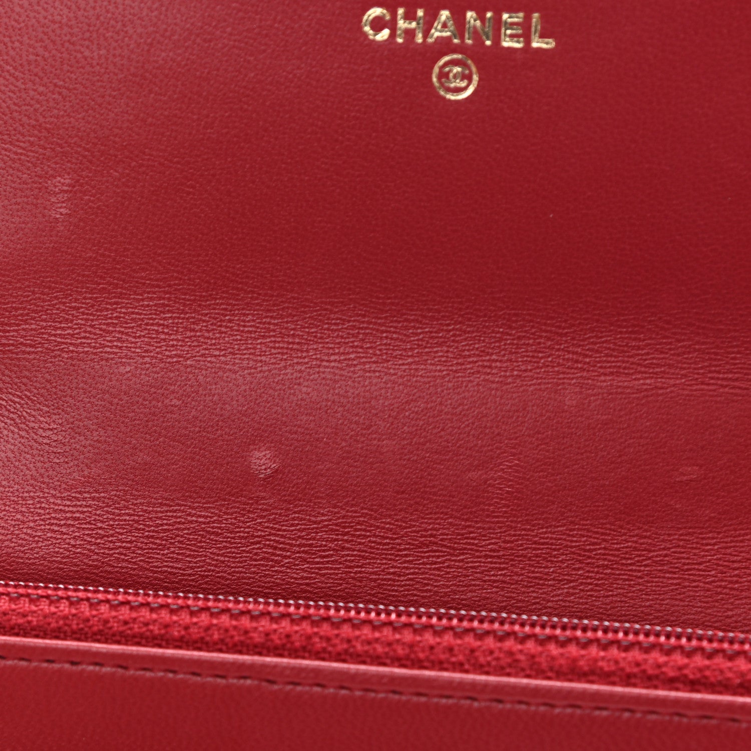 Chanel Lambskin Quilted Trendy CC Wallet On Chain WOC Red 12 of 14