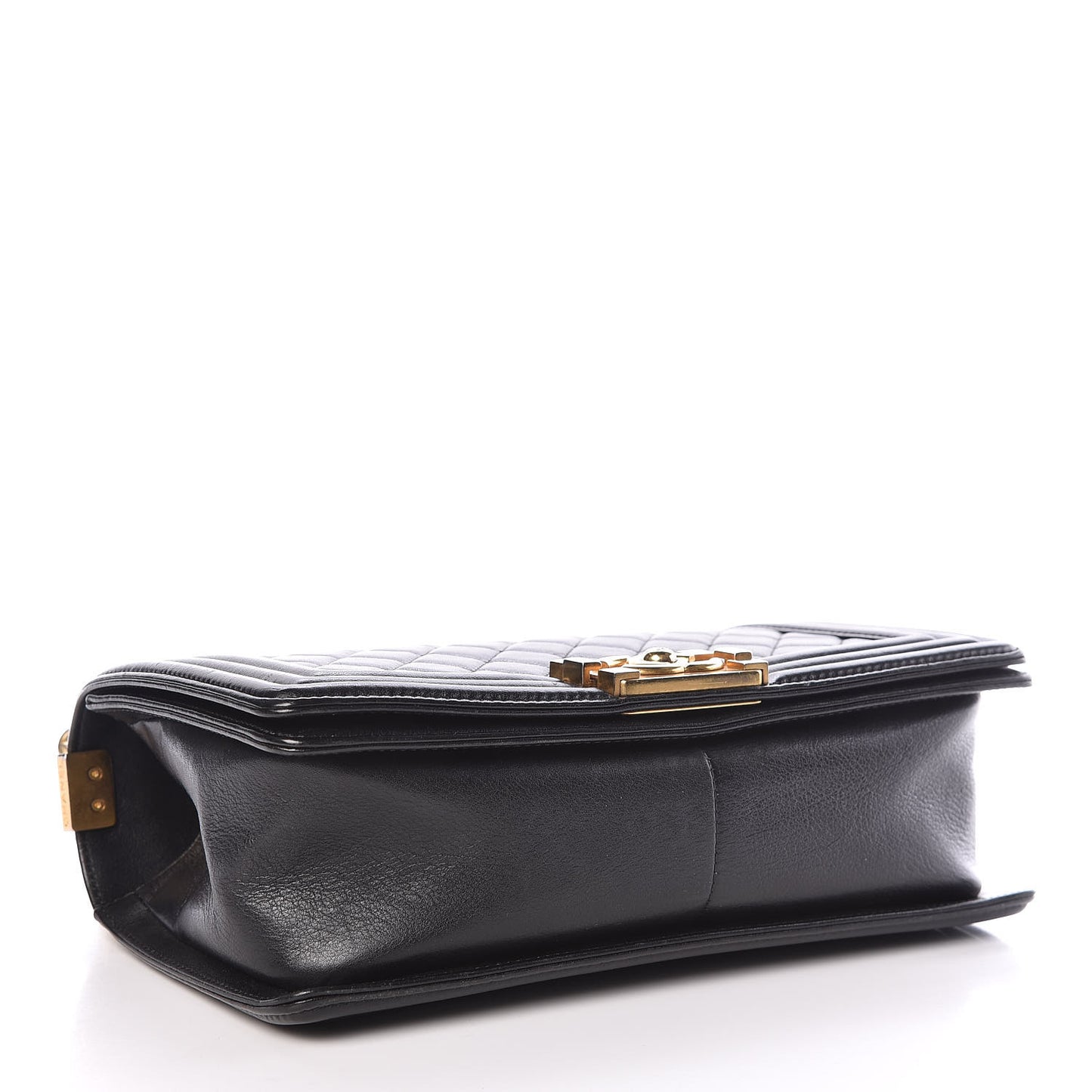 Calfskin Quilted Medium Boy Flap Black