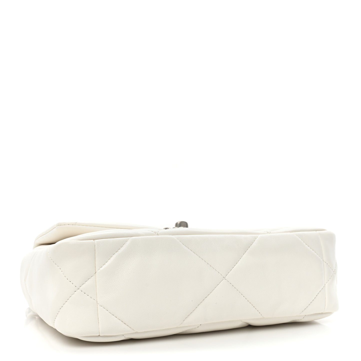 Lambskin Quilted Medium Chanel 19 Flap White