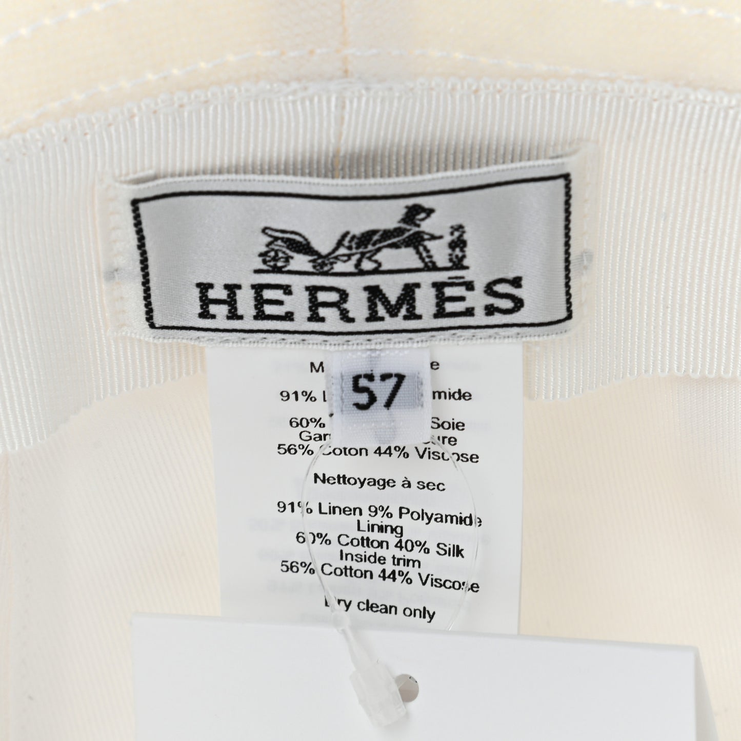 Linen Colette Hat 57 Warm White