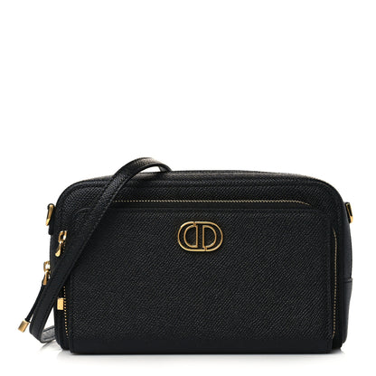 Christian Dior Grained Calfskin Caro Double Pouch Black 1 of 6
