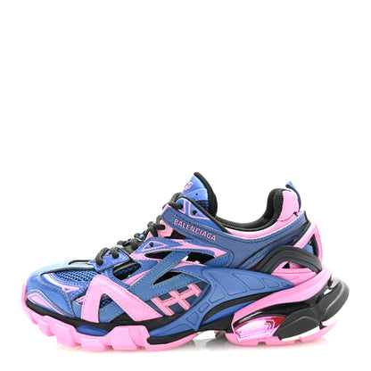 Balenciaga Rubber Mesh Bi-Color Womens Track.2 Open Sneakers 36 Blue Pink 1 of 8