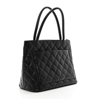 Chanel Caviar Quilted Medallion Tote Black 3 of 10