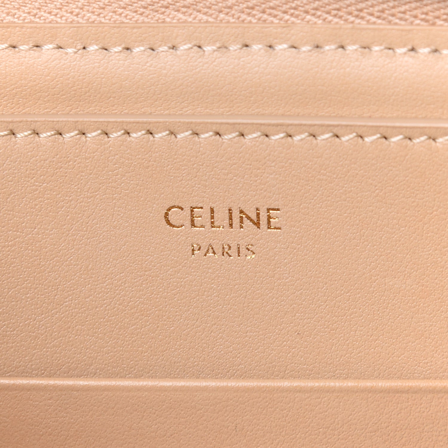 Celine Calfskin Quilted C Charm Pouch Nude 6 of 8