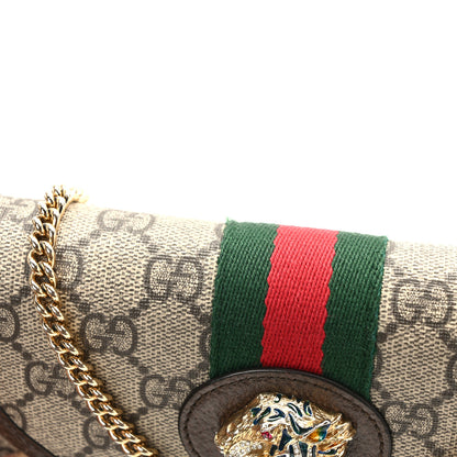 Gucci GG Supreme Monogram Web Mini Rajah Slim Flap Shoulder Bag Beige New Acero 11 of 11