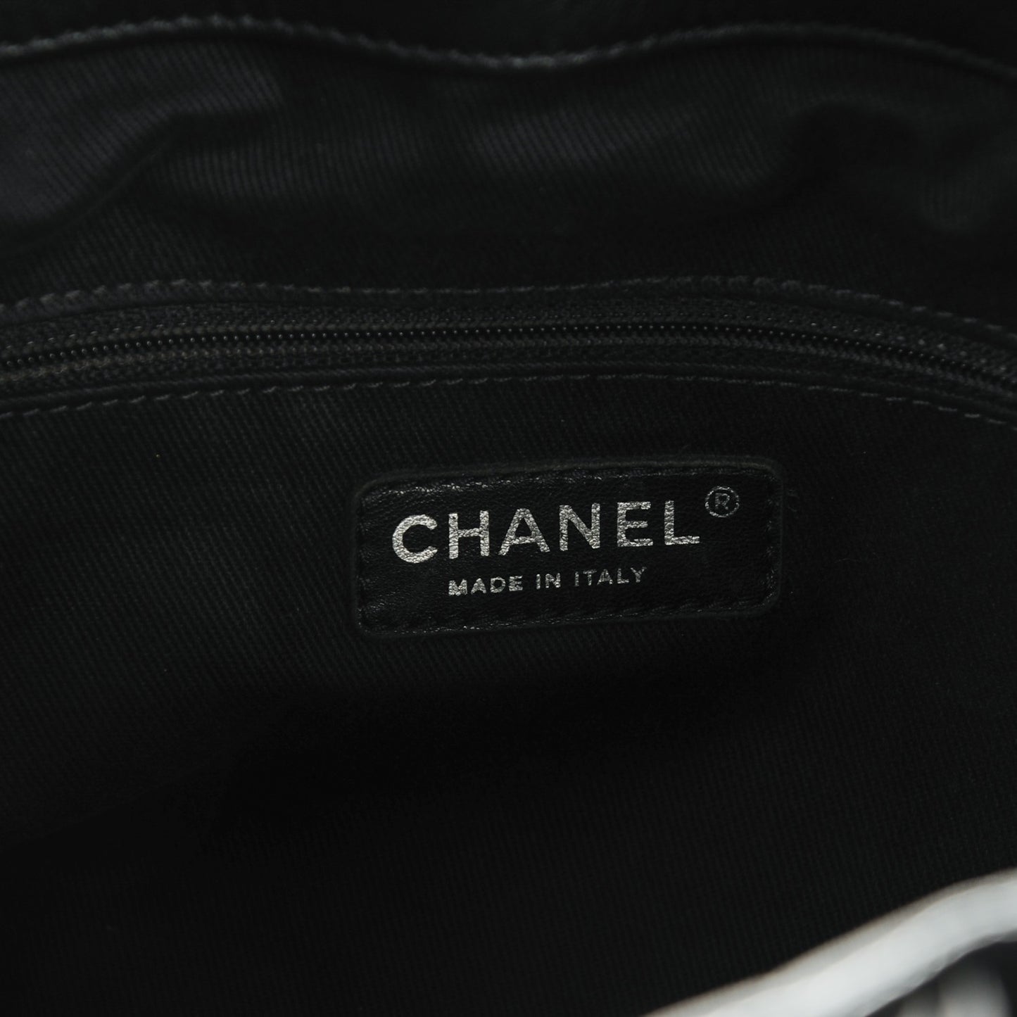 Patent Quilted Timeless CC Soft Tote Black
