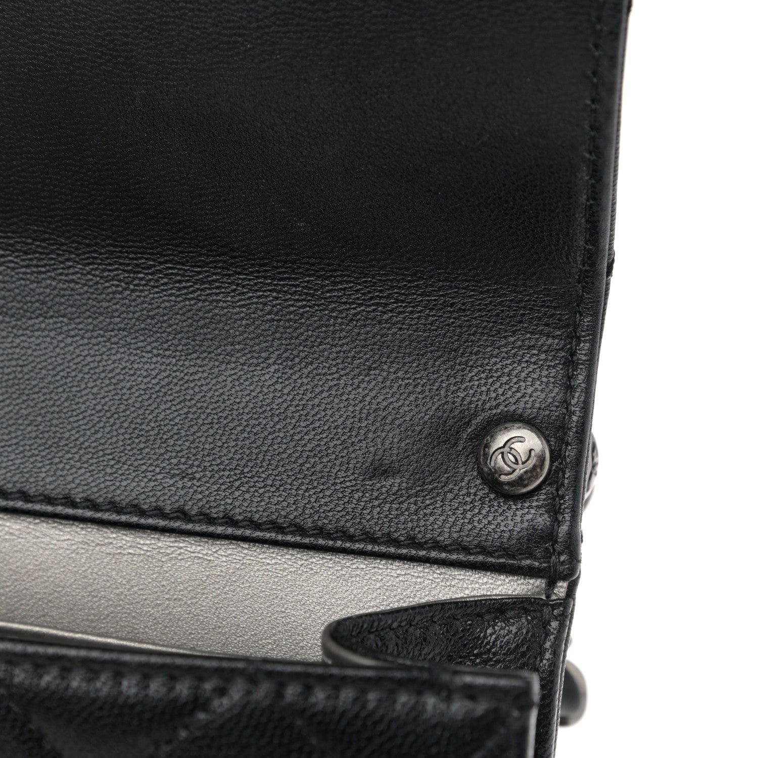 Chanel Goatskin Quilted Acrylic Beads Flap Black 11 of 13