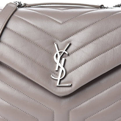 Saint Laurent Calfskin Y Quilted Monogram Medium Loulou Chain Satchel Light Natural 9 of 9