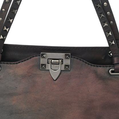 Valentino Garavani Vitello Medium Rockstud Tote Black 8 of 12