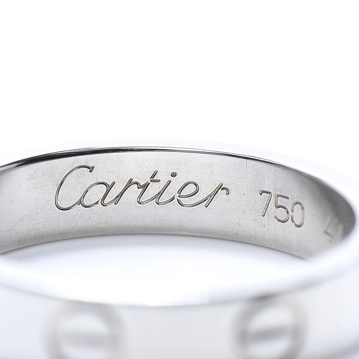 18K White Gold 3.5mm LOVE Wedding Band Ring 47 4