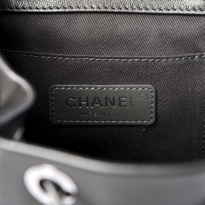 Chanel Lambskin Quilted Metallic Bubble Backpack Black 5 of 8