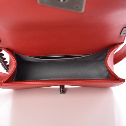 Chanel Calfskin Double Stitch Small Boy Flap Red 5 of 12