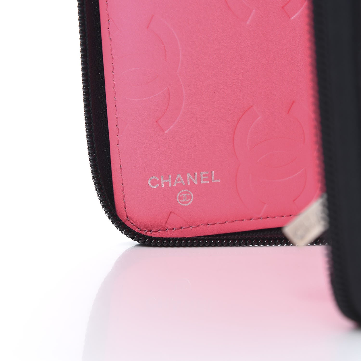 Chanel Calfskin Cambon Zip Around Organizer Wallet Black 6 of 9