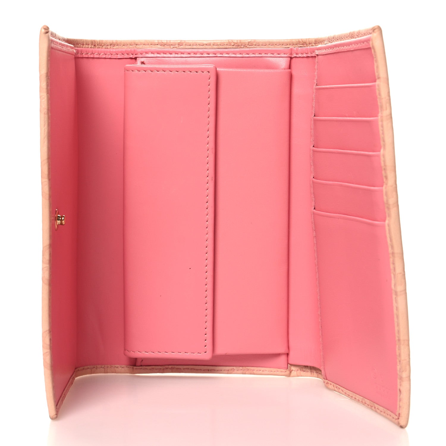 Gucci Guccissima Continental Flap Wallet Pink 5 of 10