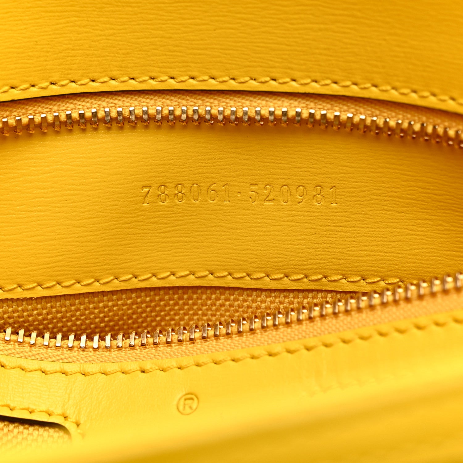 Gucci GG Monogram Textured Dollar Calfskin Small Luce Shoulder Bag Yellow 13 of 21