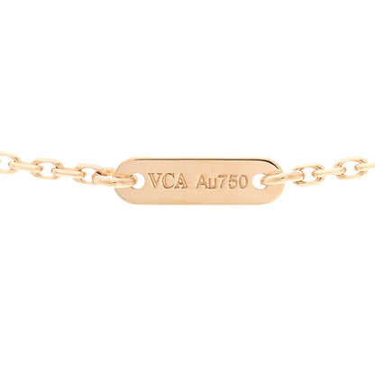 Van Cleef & Arpels 18K Yellow Gold Mother of Pearl Sweet Alhambra Butterfly Pendant Necklace 5 of 6