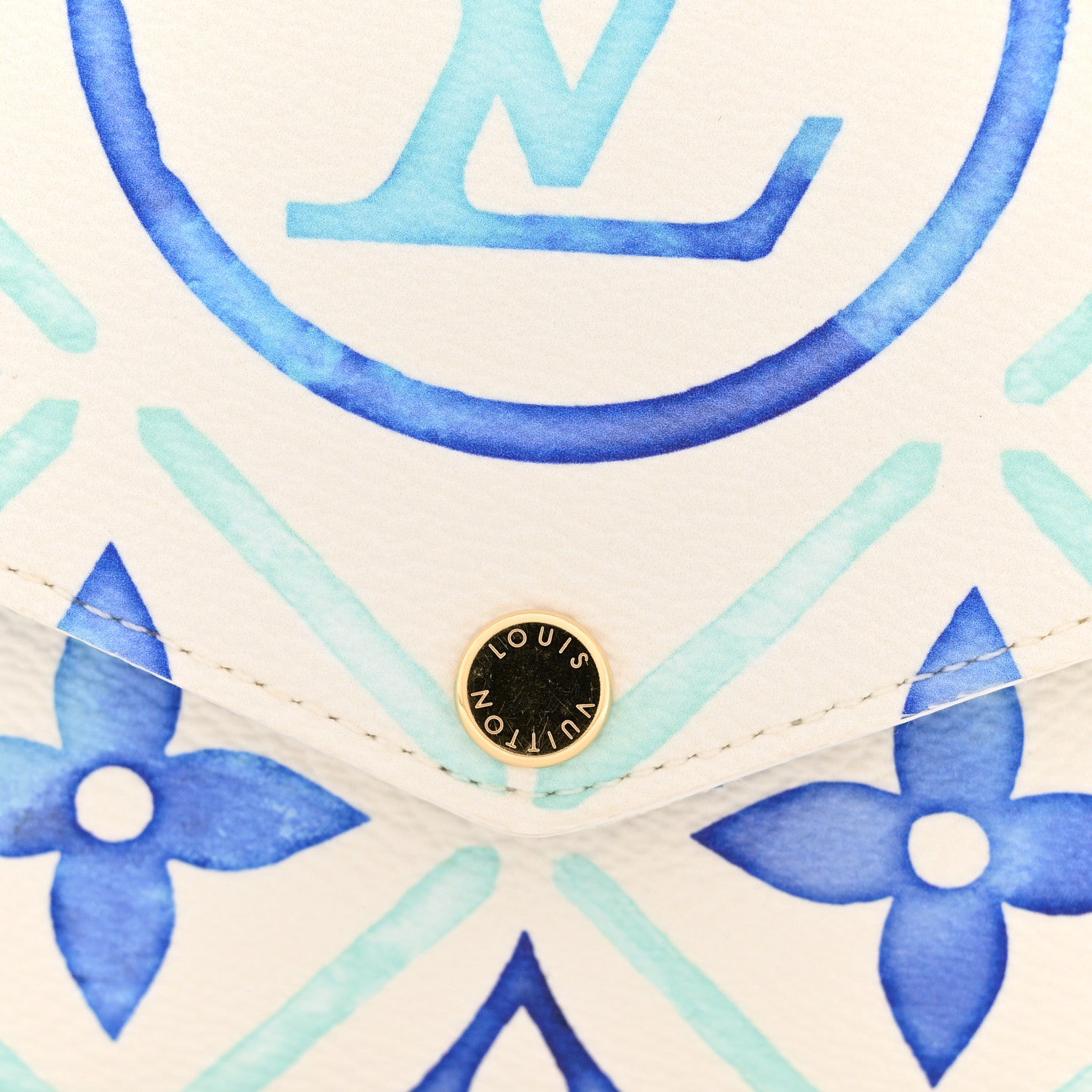 Louis Vuitton Monogram Giant By The Pool 2.0 Felicie Pochette Chain Wallet Lagoon Blue 11 of 11