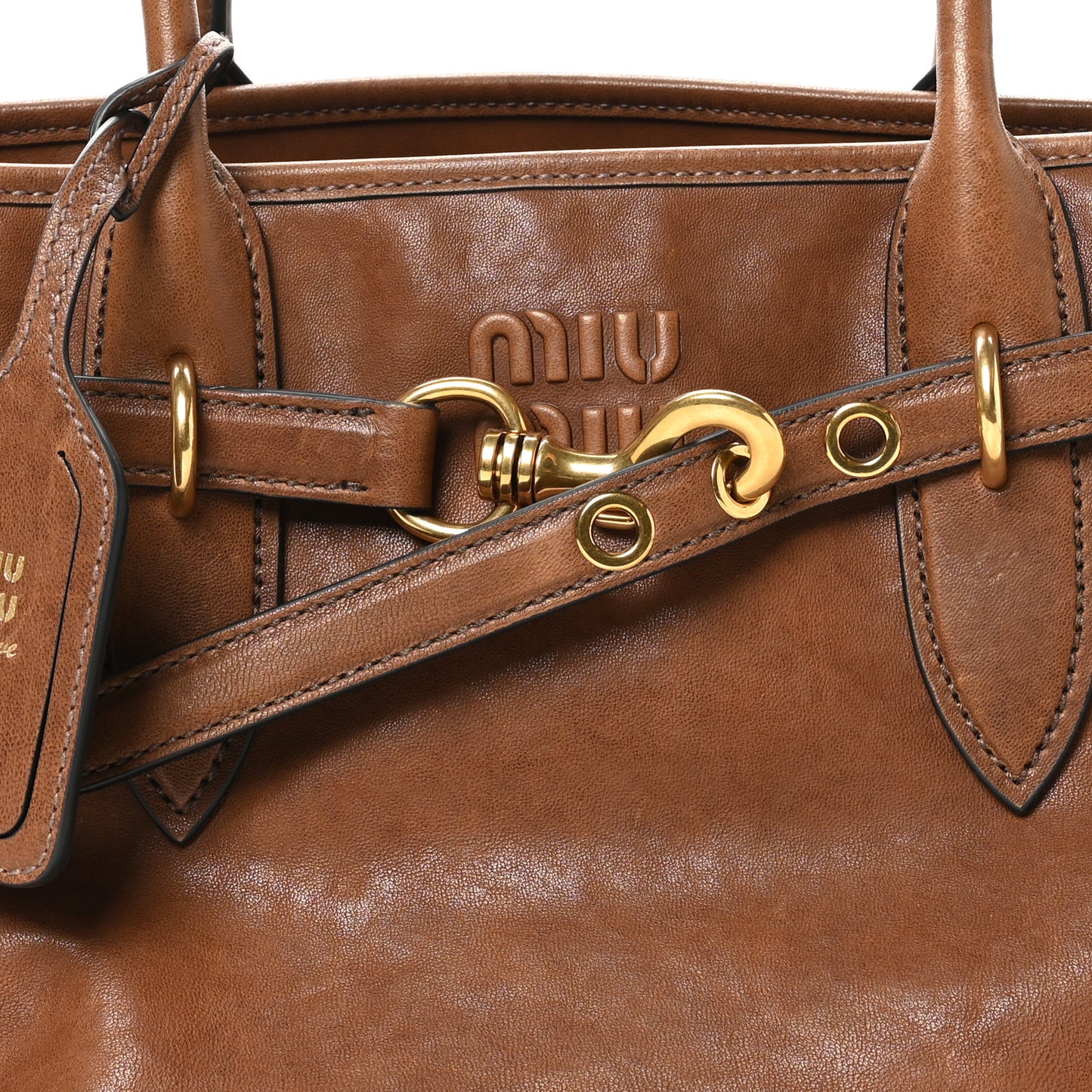 Nappa Large Aventure Bag Cognac Sabbia