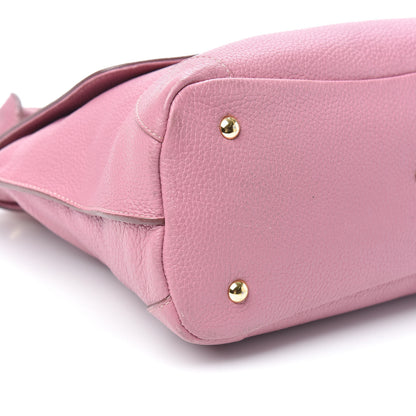 MCM Calfskin Studded Crossbody Pink 8 of 9