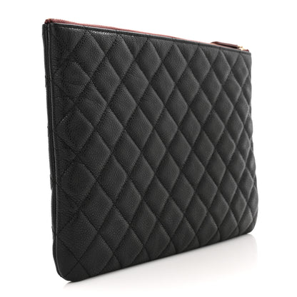 Chanel Caviar Quilted Medium Cosmetic Case Black 3 of 8
