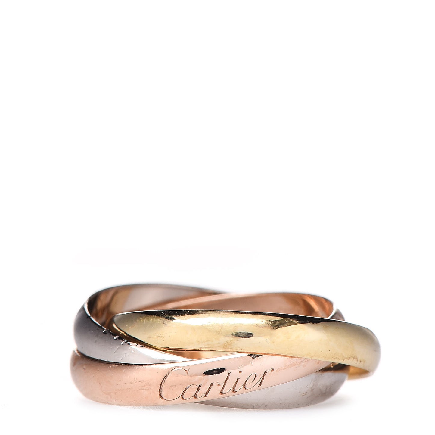 18K Pink Yellow White Gold Small Trinity Ring 47 4