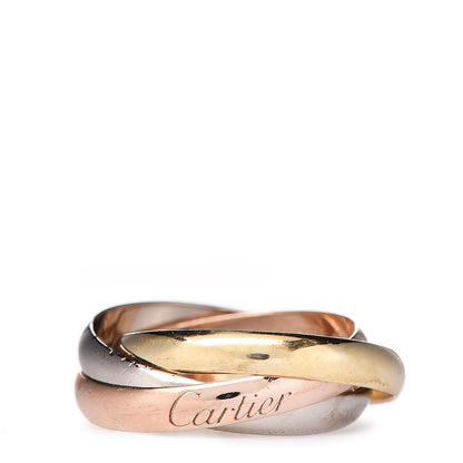 Cartier 18K Pink Yellow White Gold Small Trinity Ring 47 4 1 of 11