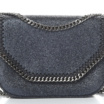 Stella McCartney Metallic Glitter Mini Falabella Box Shoulder Bag Blue 8 of 10