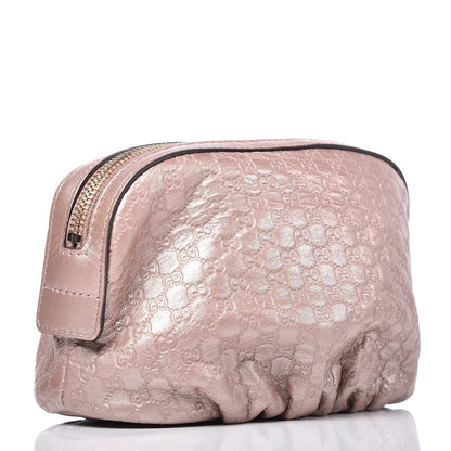 Gucci Metallic Microguccissima GG Cosmetic Case Mauve 3 of 7