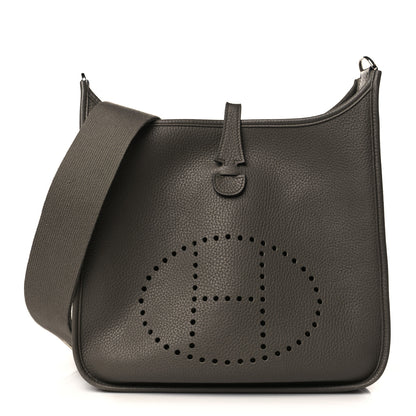 Hermes Taurillon Clemence Evelyne III PM Etain 1 of 10