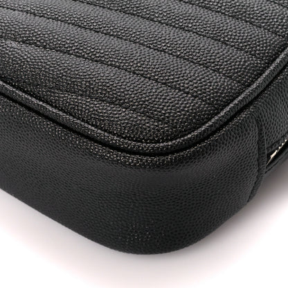 Saint Laurent Grain De Poudre Matelasse Monogram Mini Lou Camera Bag Black 10 of 11