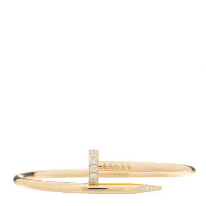 Cartier 18K Yellow Gold Diamond Juste Un Clou Bracelet 16 1 of 4