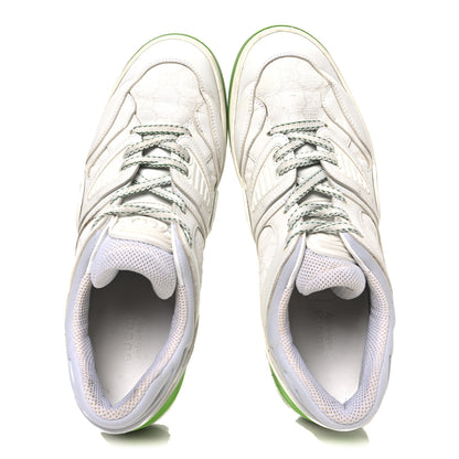 Gucci Demetra GG Supreme Monogram Womens Basket Low Top Sneakers 38.5 Great White Green 2 of 10