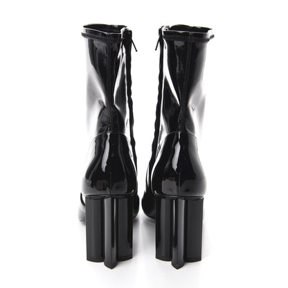 Louis Vuitton Patent Silhouette Ankle Boots 39 Black 5 of 9