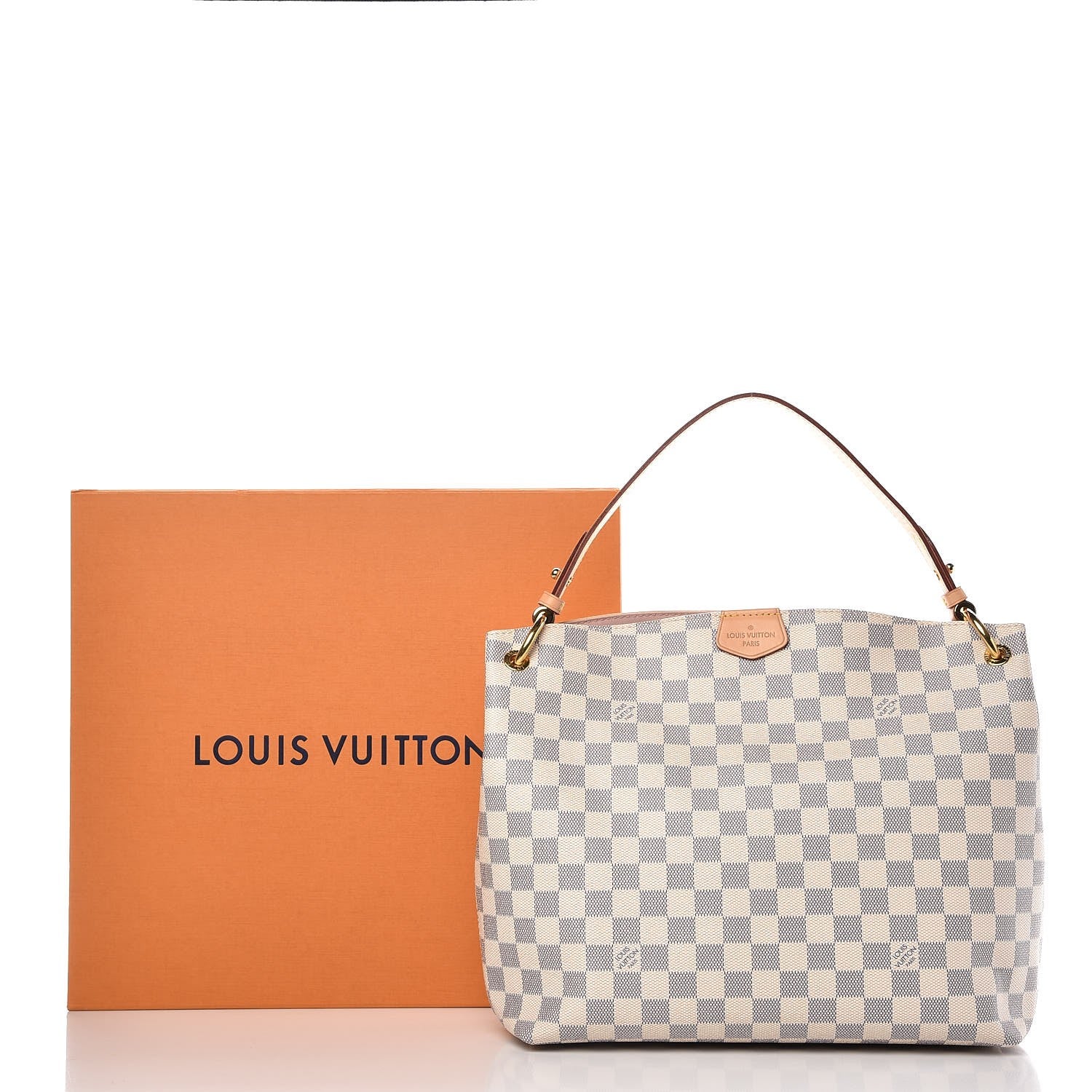 Louis Vuitton Damier Azur Graceful PM Rose Ballerine 10 of 10
