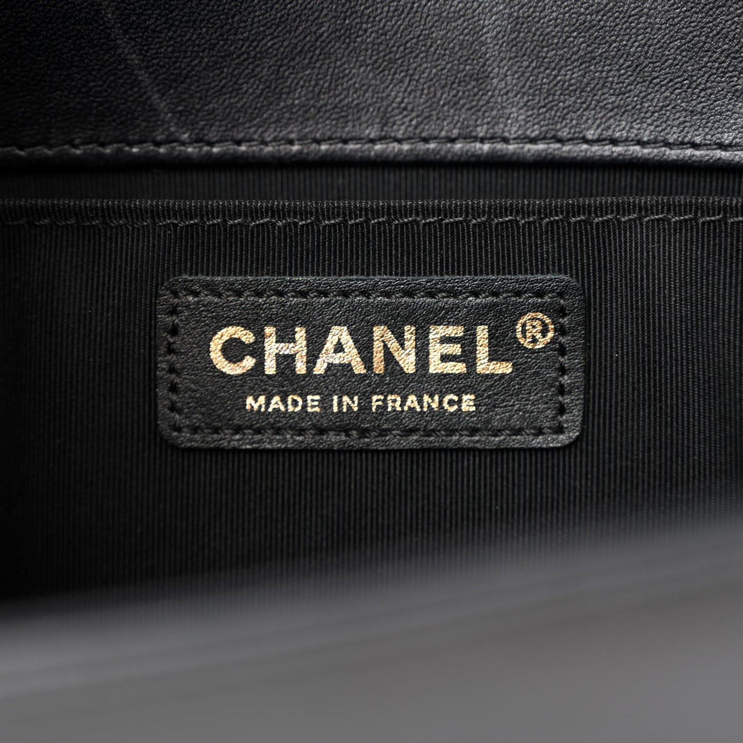Lambskin Quilted Medium Boy Flap Black