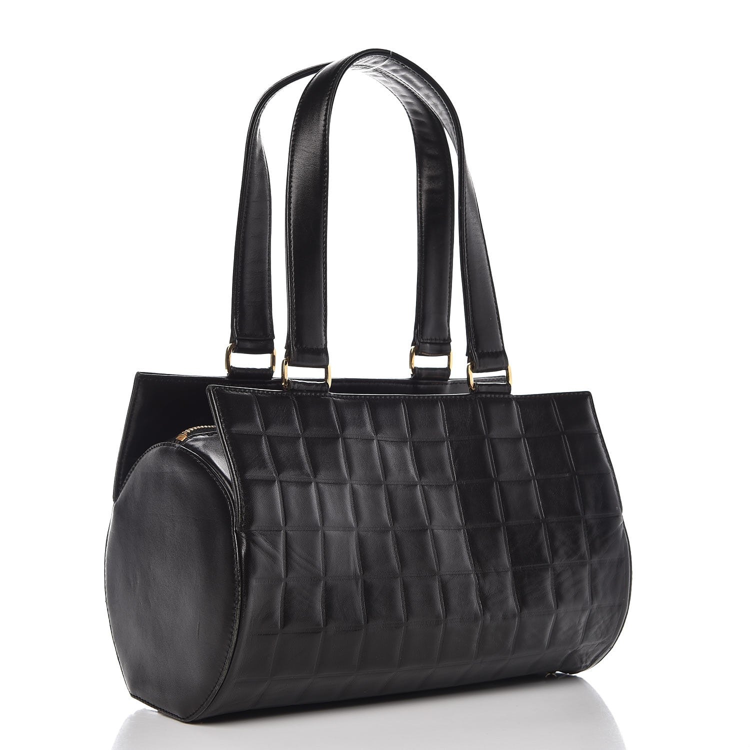 Chanel Lambskin Chocolate Bar Quilted Bag Black 3 of 13