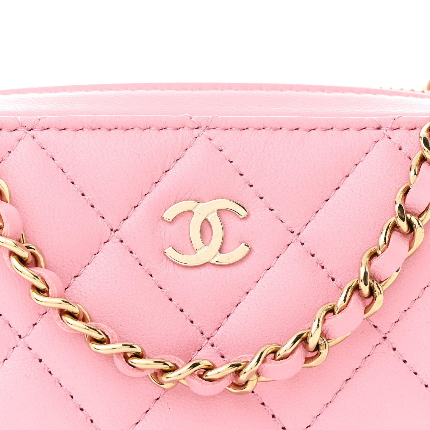 Lambskin Quilted Camera Bag Pink