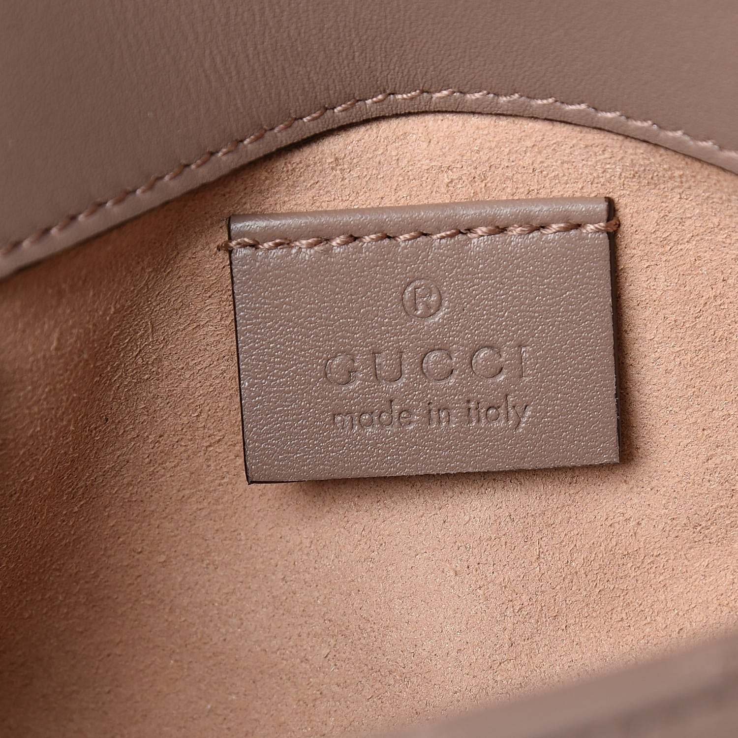 Gucci Calfskin Matelasse Super Mini GG Marmont Shoulder Bag Porcelain Rose 6 of 11
