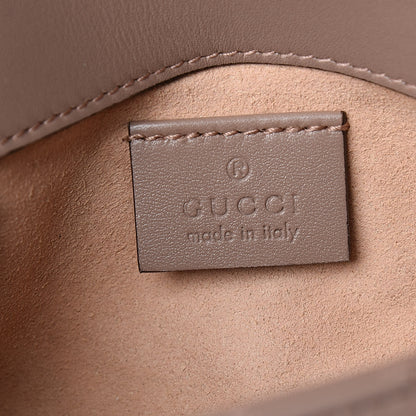 Gucci Calfskin Matelasse Super Mini GG Marmont Shoulder Bag Porcelain Rose 6 of 11