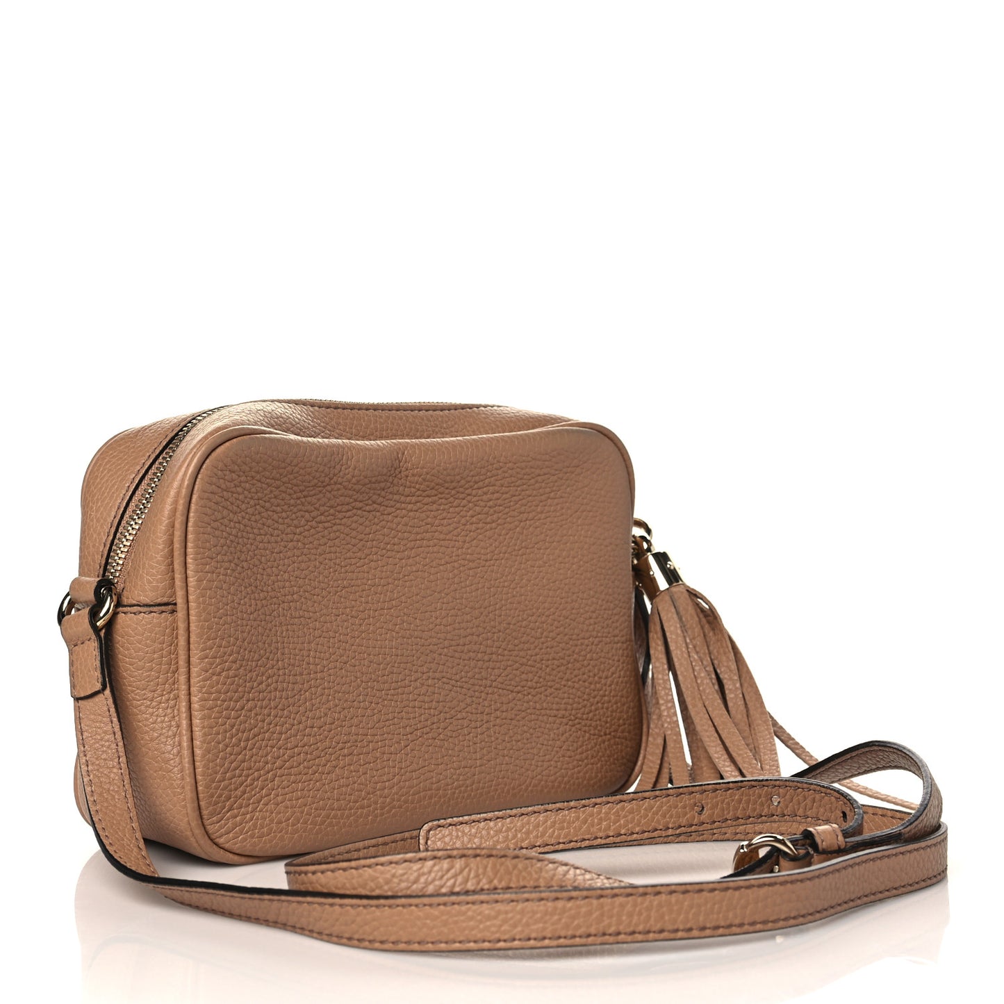 Pebbled Calfskin Small Soho Disco Bag Rose Beige