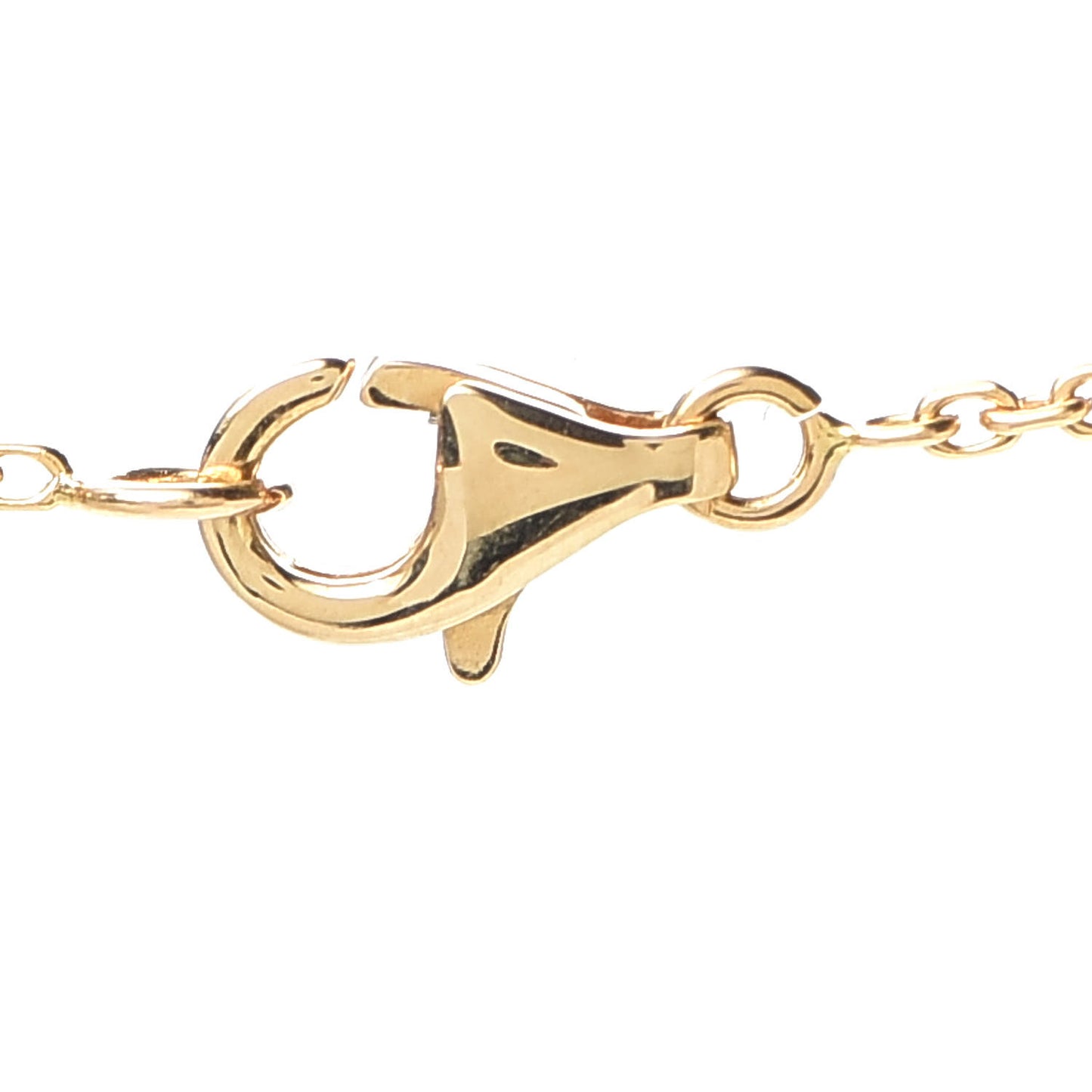 18K Yellow Gold Black Onyx Vintage Alhambra Pendant Necklace