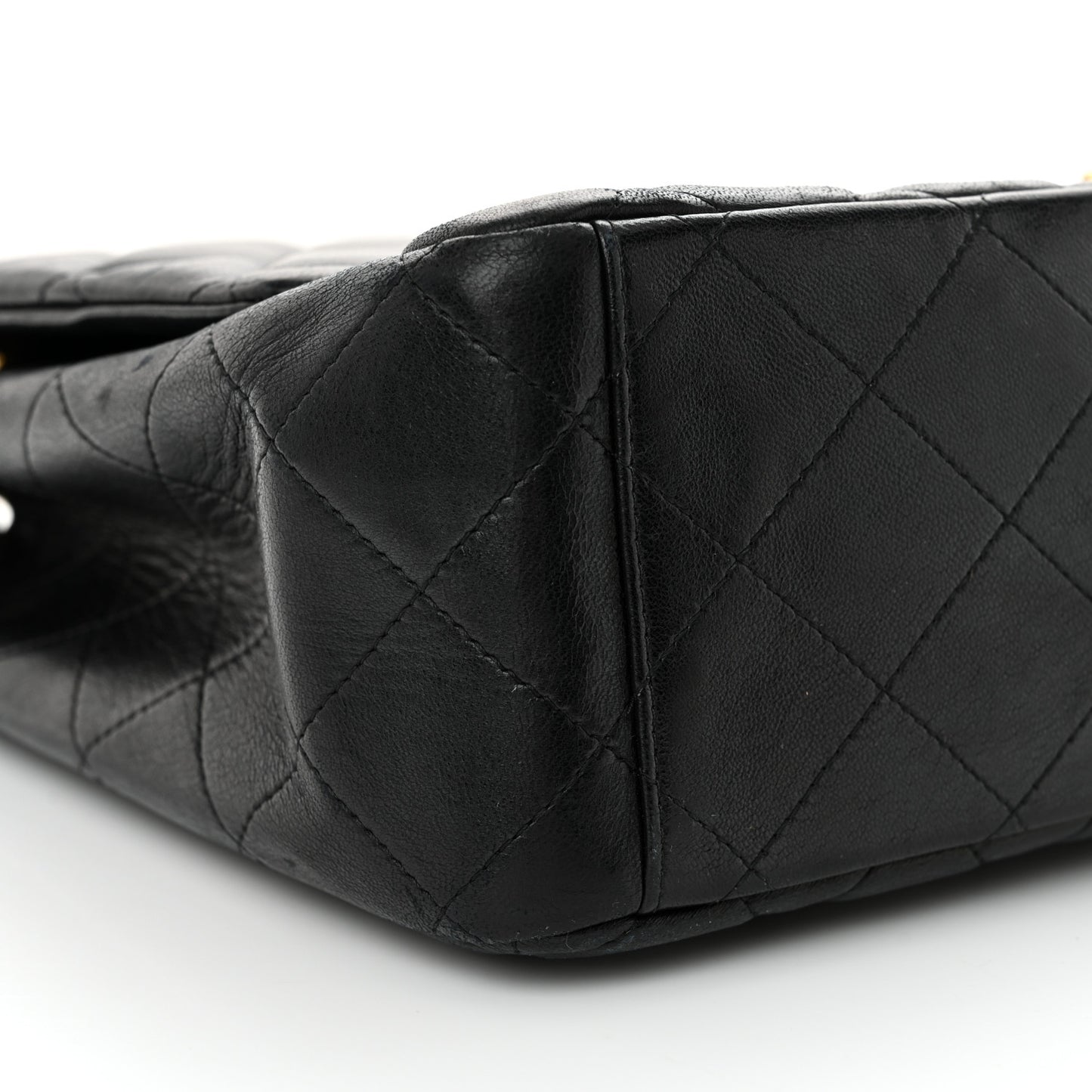 Lambskin Quilted Maxi Single Flap Black