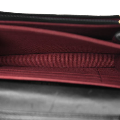 Chanel Lambskin Quilted CC Pearl Enamel Clutch on Chain WOC Black 5 of 13