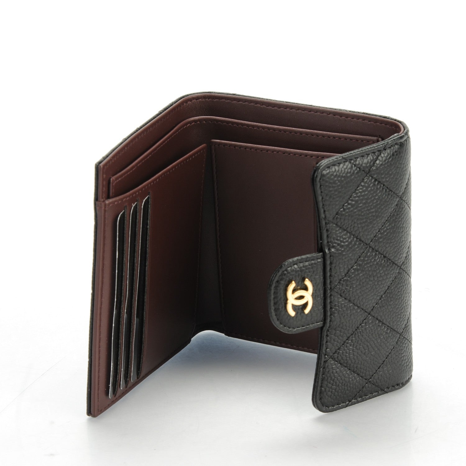 Chanel Caviar Quilted Compact Flap Wallet Black 5 of 9