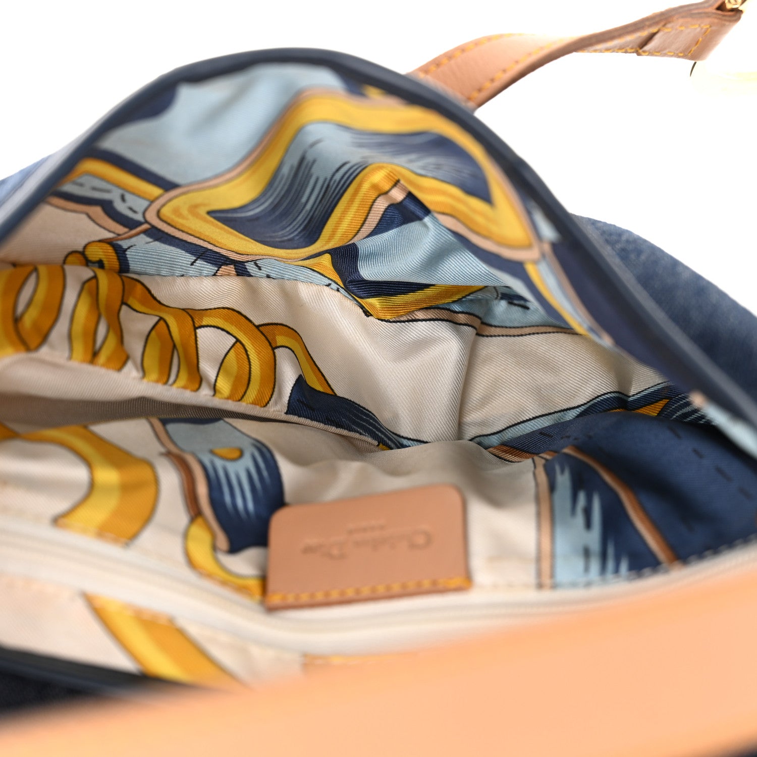 Christian Dior Denim Calfskin Saddle Bag Blue 5 of 11