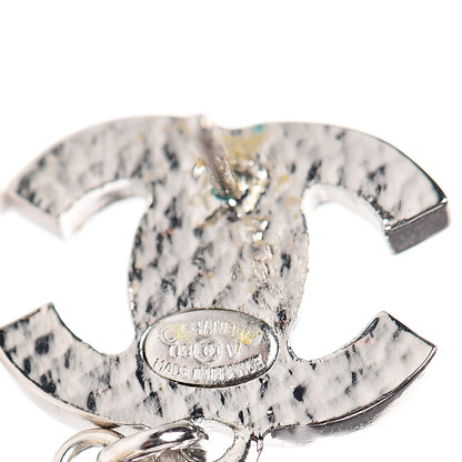 Chanel Pearl CC Drop Earrings Silver 4 of 4