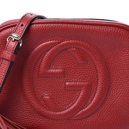 Gucci Pebbled Calfskin Small Soho Disco Bag Tabasco Red 9 of 9