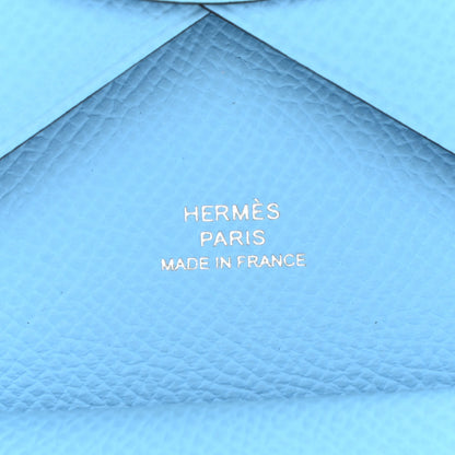 Hermes Epsom Calvi Duo Card Case Celeste 6 of 6