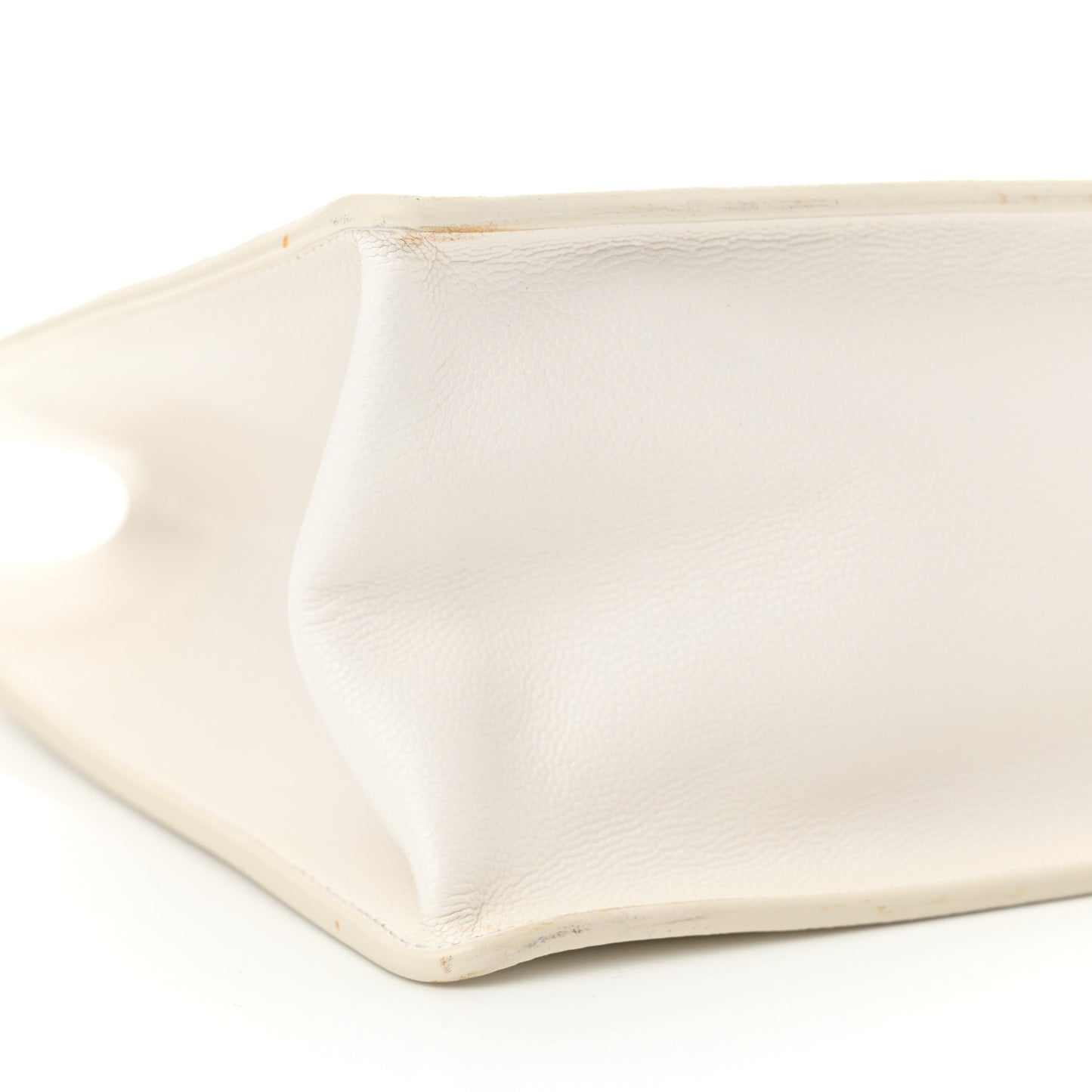 Caviar Quilted My Everything Large Shopping Tote White Black